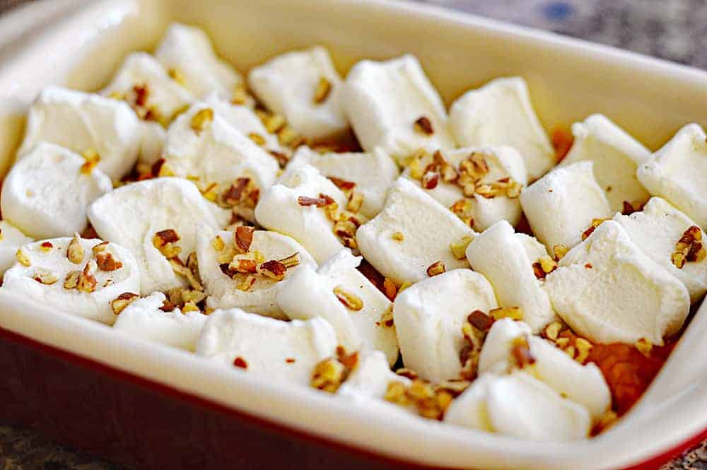 VEGAN Sweet Potato Casserole with Marshmallows