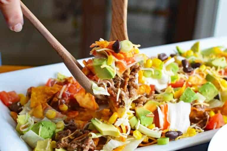 Vegan Dorito Taco Salad Recipe with Catalina Dressing - Living Vegan