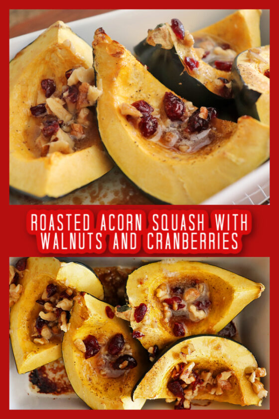 Roasted Acorn Squash With Walnuts And Cranberries Living Vegan